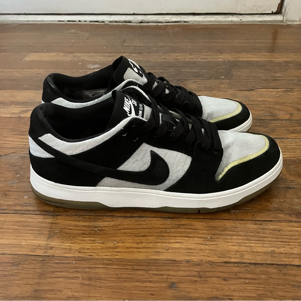 NIKE SB DUNK LOW ELITE SIZE 7.5 BLACK/WHITE OSKI - Picture 5 of 7
